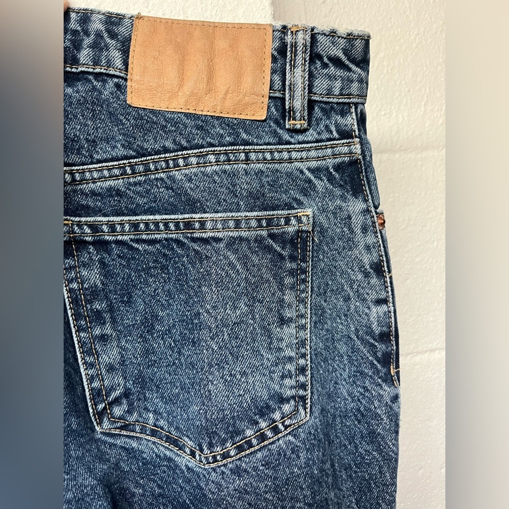 Zara High-Rise Mom Jeans in Dark Blue Wash - Picture 4 of 4